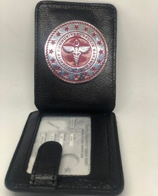 Resim Sağlık Bakanlığı Rozetli Kredi Kartlık Hakiki Deri Tc13 