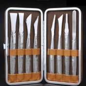 Resim 1Set Premium Suni Deri El Sanatları Bıçak Seti - Keskin Saplı & Çiçek Desenli Paslanmaz Çelik Skiving Araçları, Suni Deri Kılıfı Dahil - DIY Suni Deri Oyma, Kenar Temizleme & El İşi için Mükemmel, Suni Deri İşleme Araçları 