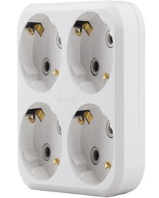 Resim MAKEL Dörtlü (4Lü) Topraklı Fişli Priz (Golyat) 