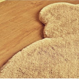 Resim Yıkanabilir Kaymaz Taban Post Peluş Çocuk Halısı Camel 