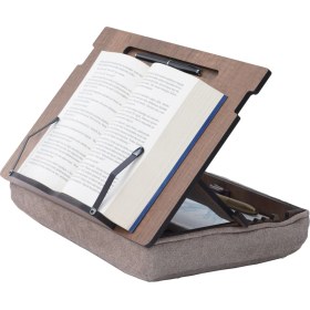 Resim Vigo Wood Minderli Kitap Okuma Standı Eğim Ayarlanabilir Çizim Okuma Evden Çalışma Minderli Laptop Sehpası 