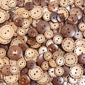 Resim 30/50 Paket Doğal Basit Hindistan Cevizi Kabuğu Düğmeleri, 2 Delikli Noktalı Yuvarlak Ahşap Düğmeler, DIY Ayakkabı Şapka Giyim Aksesuarları, Bebek Dekorasyon Malzemeleri, Bohem Stil Kumaş Süslemeleri 