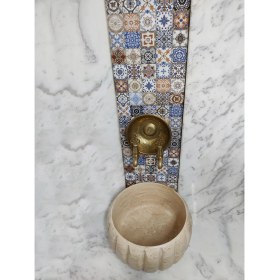 Resim Akm Dekor Traverten Modern Kavun Dilimli Mermer Kurna 