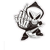 Resim Araba Çıkartmaları Su Geçirmez Kafatası Etiket Tampon Etiketi Araba Pencere Çıkartmaları 