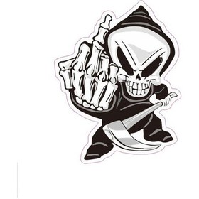 Resim Araba Çıkartmaları Su Geçirmez Kafatası Etiket Tampon Etiketi Araba Pencere Çıkartmaları 