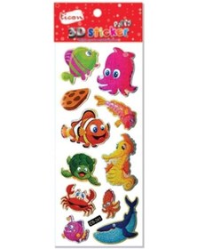 Resim Ticon 3d-33 Balık Şekilli-2 Puffy Sticker 236177 