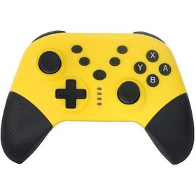 Resim Sarı-kablosuz Bt Gamepad Kontrolü Anahtarı Pro Lite Pc Ps3 Android Video Oyunu Denetleyicisi Aksesuarları Joystick Kolu 