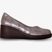 Resim 215451114-32 Vizon Deri Süet Kadın Topuklu Ayakkabı Vizon 