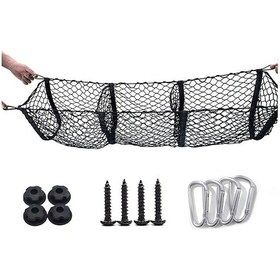 Resim Gajeena Arazi Aracı Suv Kargo Ağı - Pikap Bagaj Ağı, 3/4 Izgara Seçeneği, Yük Tutucu Elastik Ağ 90-110cm Boyunda 