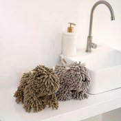 Resim 1 adet Sevimli Karikatür Köpek Şeklinde El Havlusu, Süper Emici Chenille Mutfak Banyo El Havlusu Topu, Polyester 100.00%, Modern Tarz, Hayvan Teması, Banyo El Havlusu | Eğlenceli Tasarım | Süper Emici Kumaş 