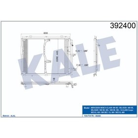 Resim Klima Kondenseri Mercedes Benz W140 C140 (Al Al) (630X455X16) 504648260 