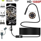 Resim Endoskop 3 İn 1 Yılan Kamera Usb Micro Usb Type-c 20 Metre Sert Kablo 