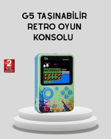Resim G5 Taşınabilir Retro Game Box 500 Oyunlu Şarjlı Mini Oyun Konsolu 