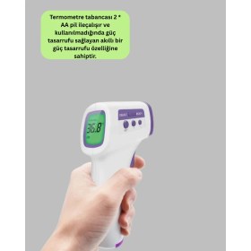 Resim Renklime Temassız Dijital Ateş Ölçer Büyük Ekranlı Hızlı Okuma 