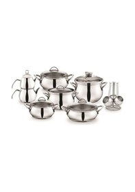 Resim Schafer 18 Parça Alia Çelik Çeyiz Seti Gümüş 