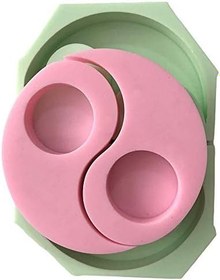 Resim PARTİ VİTRİNİ Yin Yang Şeklinde Tealight Silikon Mum Kalıbı 