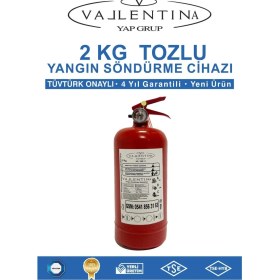 Resim Vallentina 2 kg Yangın Söndürme Cihazı TSE-HYB/CE BELGELİ 4 YIL GARANTİLİ(Tüvtürk Onaylı) 