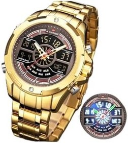 Resim SEWOR NAVİFORCE Tüm Fonksiyonları Aktif Erkek Kol Saati GOLD swrnm618 