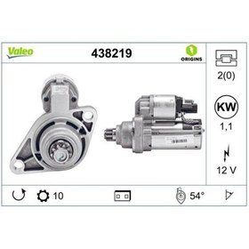 Resim Valeo 12v Marş Motoru 10 Diş 1.1 Kw Ters Audı-seat-skoda-vw 