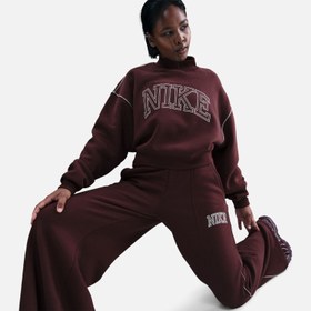Resim Nike Phoenix Fleece Logo Wide Leg Kadın Pantolon 