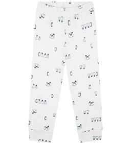 Resim Antebies Organik Beyaz Penguen Adası Desenli Beli Lastikli Uzun Kollu Erkek Çocuk Pijama Takımı 