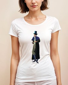 Resim Arsen Lüpen “payını alan melek” Viskili Geniş Yaka Tişört 