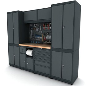 Resim İdeal Ekipman 2.4 Metre Modüler Çalışma Tezgahı İE.36.18.12 