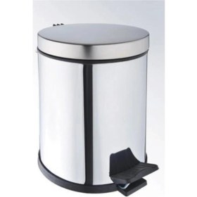 Resim Gri Paslanmaz Pedallı 20 Litre Çöp Kovası, Şık ve Kullanışlı Ev Veya Ofis Için Ideal. 