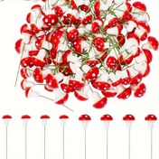 Resim YWLI 50 Adet Minyatür Plastik Mantar Figürleri, Çeşitli Yapay Mantar Parti Süslemeleri DIY El Sanatları, Peri Bahçeleri, Saksılar için - İlkbahar, Yaz, Sonbahar, Kış için Çok Yönlü Mevsimlik Dekor 