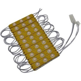 Resim 200 Adet 220 Volt 2 Watt 3 Lensli Sarı - Amber 2835 Smd Led Modül Ip65 1 Paket 