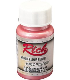 Resim Rich 50 Cc Metalik Şeker Pembe Akrilik Kumaş Boyası 3132 