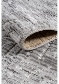 Resim Kaymaz Taban Yıkanabilir Modern Salon Mutfak Oturma Odası Çocuk Odası Halısı 5015 Gri 