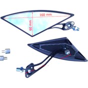 Resim Motobir Ayna Takımı Karbon 8mm-10mm Üçgen Modifiye Universal 