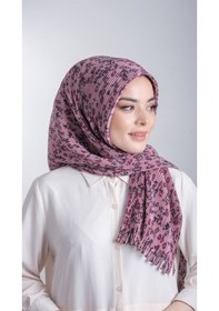 Resim Hürrem Bone Gül Kurusu Pratik Hazır Geçmeli Tesettür Eşarp Kesik Elyaf Pilise (553630039) Gülkurusu 