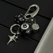 Resim Star Die Siyah 8 Toplu Kolye, El Yapımı DIY, Reçine, Karides Tokası ile, Sevgililer Günü, Araba Anahtarlık, Çanta Süslemesi için Uygun 