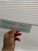 Resim Maşallah 10x2cm 4 Adet Yapıştırma Yazı Hologramm Hologram 