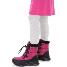 Resim Kiko Kids Alison Bağcıklı Kız Çocuk Kar Botu Siyah - Lila Siyah - Lila 