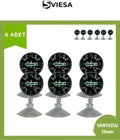 Resim Sviesa Araç Içi Vantuzlu 6'lı Siyah Orta Boy Pusula Seti Orta Boy Pusula 