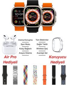 Resim SEYUWATCH HX Ultra 2 Suit Max Akıllı Saat | Bluetooth Kulaklık ve 7 Kordon Hediyeli Avantajlı Smartwatch 