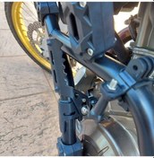 Resim Lemestar Motosiklet Ön Ayak Tabanı, Paslanmaz Çelik, 22-25mm Borulara Uyumlu, Siyah, Bmw R1250gs/r1200gs Adv/f800gs/f750gs/f850gs/s1000xr/c400x Uygun 