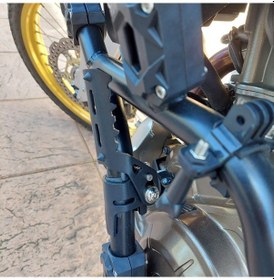 Resim Lemestar Motosiklet Ön Ayak Tabanı, Paslanmaz Çelik, 22-25mm Borulara Uyumlu, Siyah, Bmw R1250gs/r1200gs Adv/f800gs/f750gs/f850gs/s1000xr/c400x Uygun 
