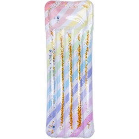 Resim Swim Essentials Striped Rainbow Şişme Deniz ve Havuz Yatağı 177cm 