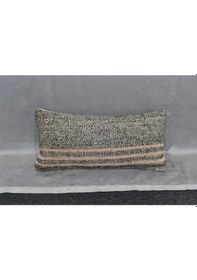 Resim Zehra Abla Halı Yeni El Dokuma Dekoratif Lumbar Kilim Kırlent Yastık Kılıfı 6626 Çok Renkli 