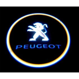 Resim imza direksiyon kılıfı Peugeot Araçlarına Kapı Altı Led Logo Mesafe Sensörlü Yeni Nesil 