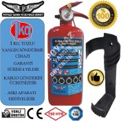 Resim Poyraz Yangın Söndürme Tüpü Abc Tozlu 1kg 2025-2029Tarihli Askıhedıyeli Tüv-Türk Muayeneye Uyumlu 4 Yıl Garantili 