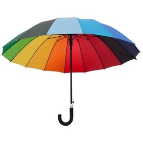 Resim Mobgift Gökkuşağı Baston Şemsiyesi (Rengarenk) (509313106) Çok Renkli 