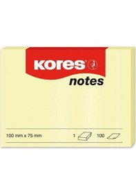 Resim Kores Yapışkanlı Not Kağıdı Sarı 100x75 Mm 100 Syf-12-pkt 