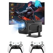 Resim Zero Land Zeroshop Çift Kollu Game Box Projeksiyon Cihazı Kumandalı Android Tv Dahili Hoparlör 