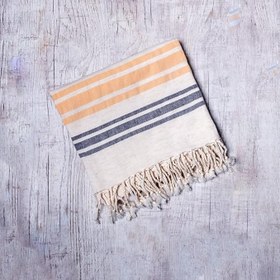 Resim Karakas Sarı Çizgili EL Dokuma Peştemal 