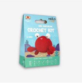 Resim Tığ İşi Amigurumi Kitleri Crabby Açık Gri 